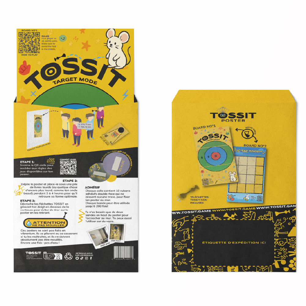 Tic - Tac Toe and Target Games TOSSIT Poster (3 Games In One) - Tossit USA