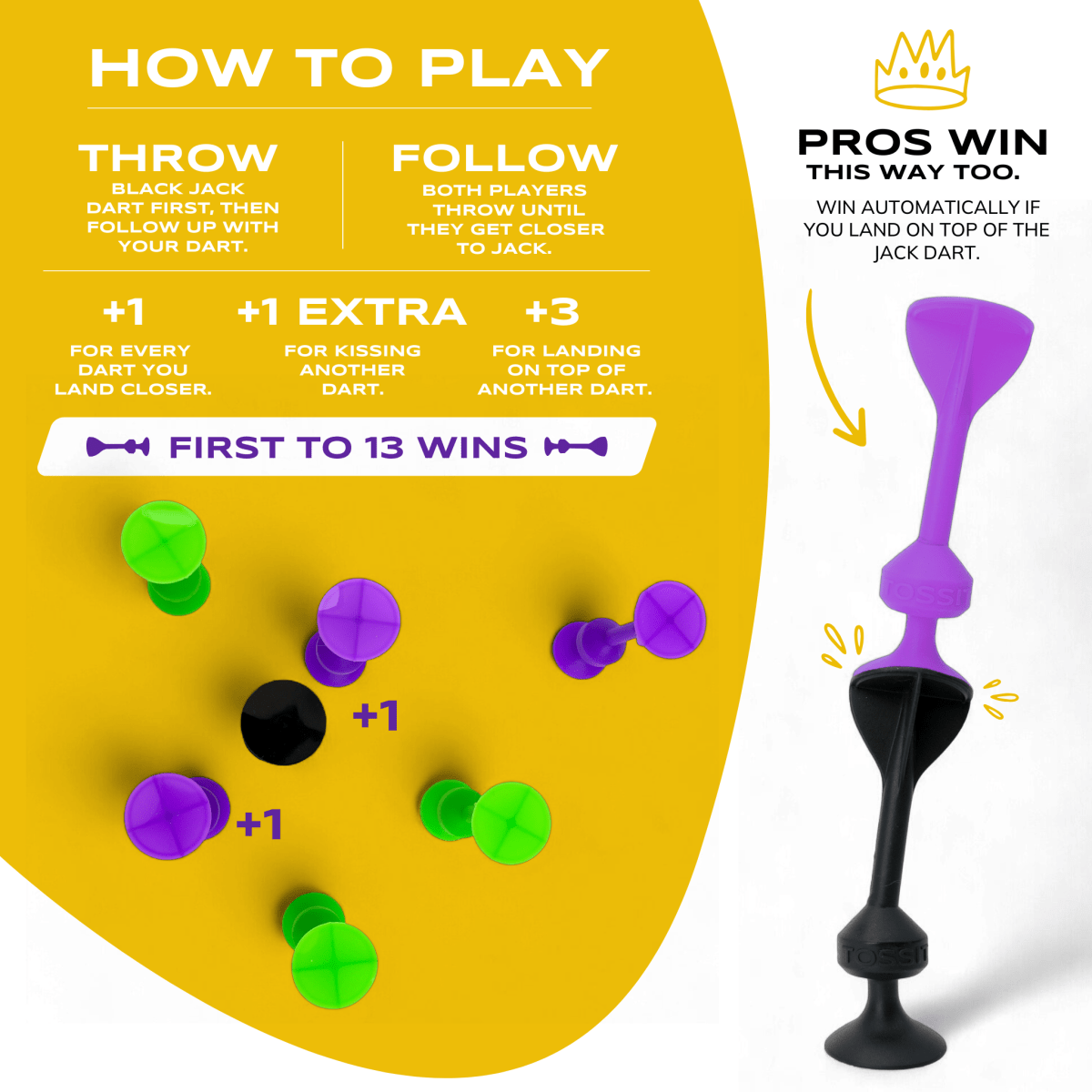 TOSSIT Sticky Darts Classic Starter Pack (2 Player Game) - Tossit USA
