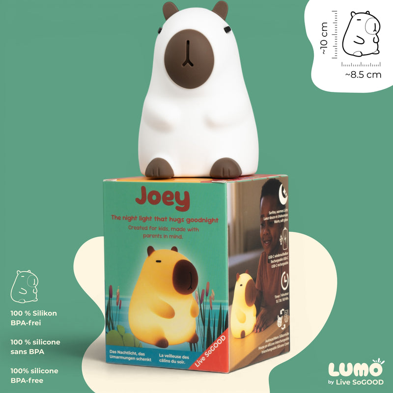 Joey Capybara Soft Huggable Night Light for Kids