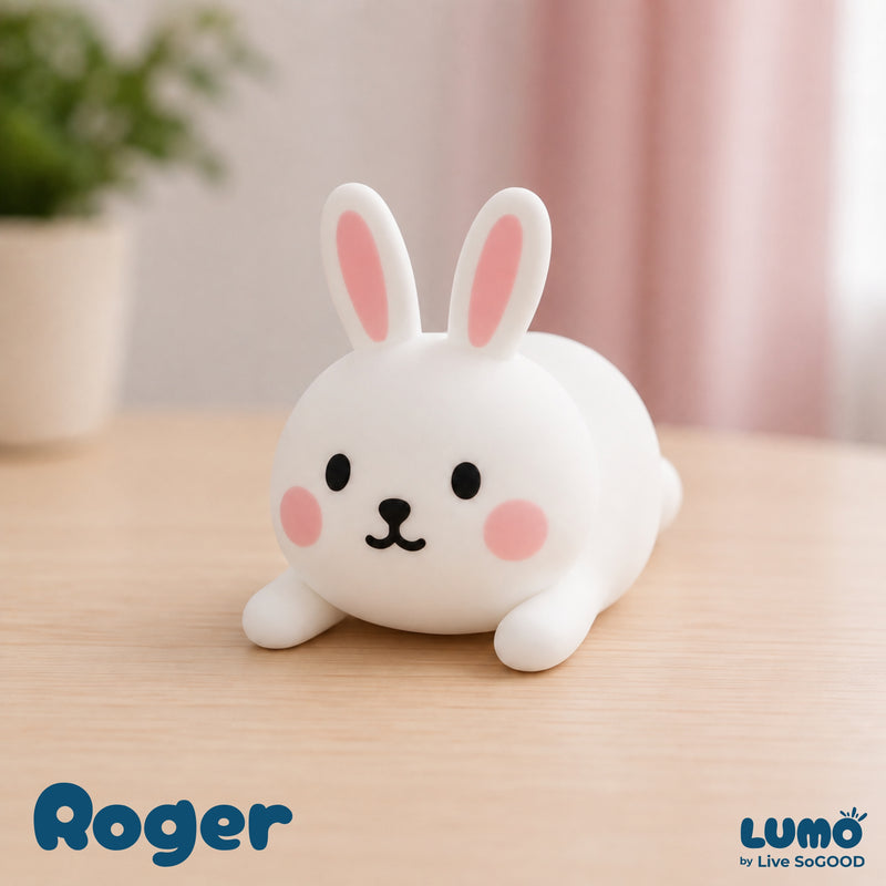 Roger Bunny Soft Huggable Night Light for Kids