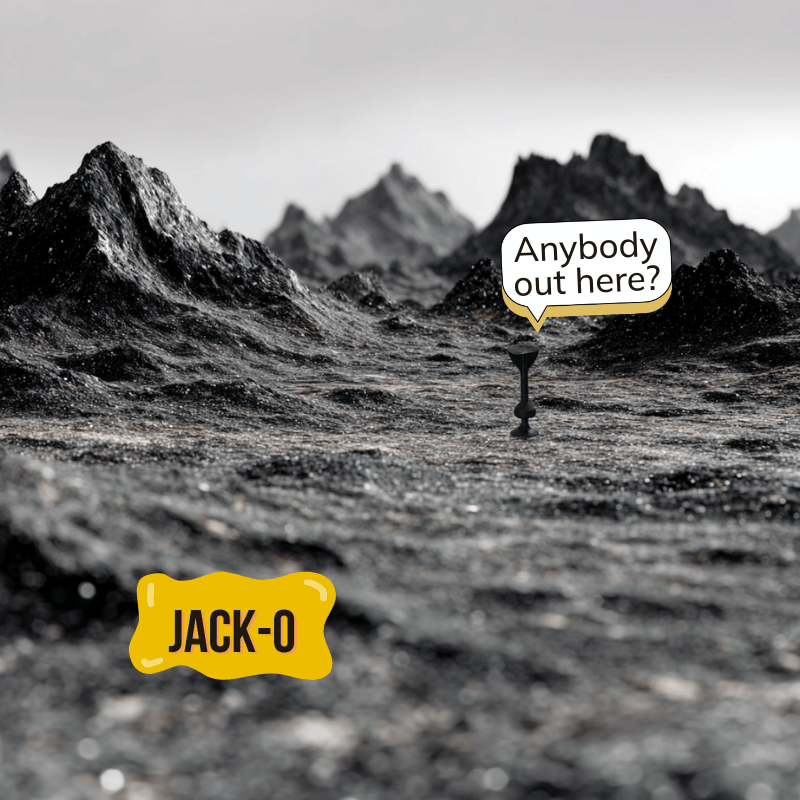 The black jack dart left alone on the playing surface