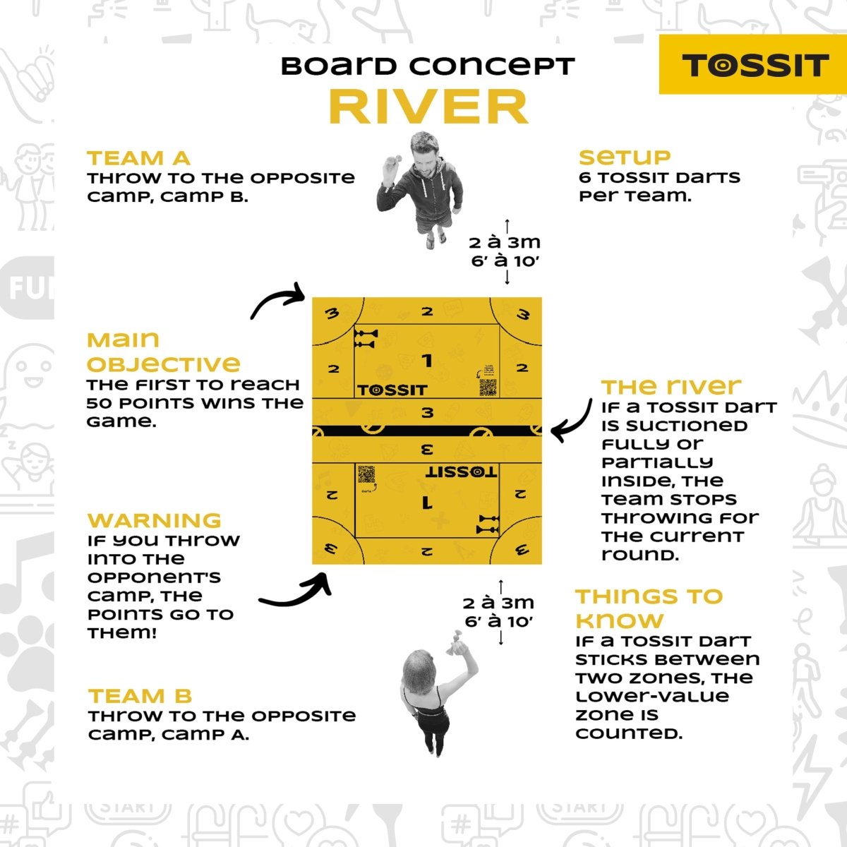 TOSSIT Family Board (2 Games in 1) - Tossit USA