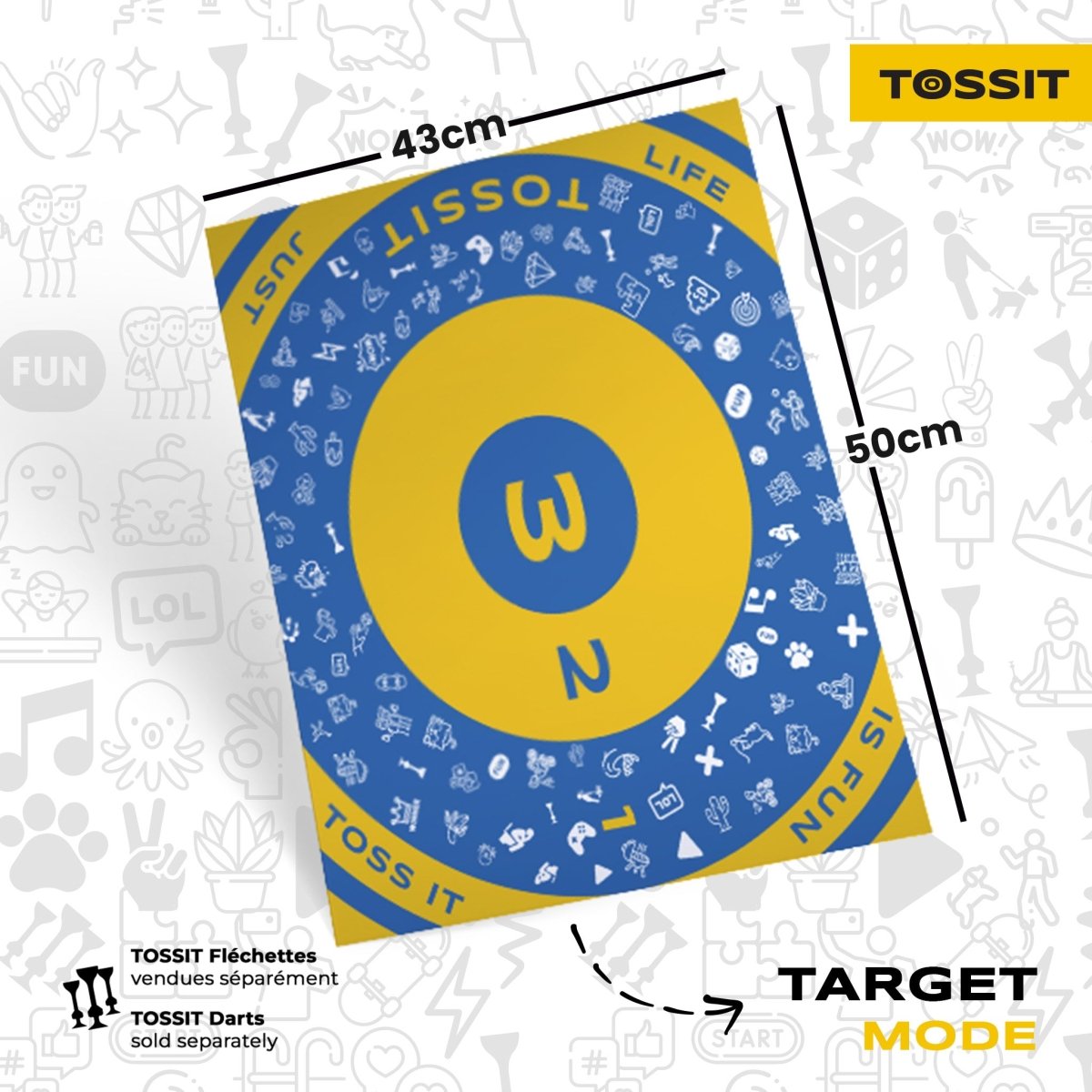 TOSSIT Family Board (2 Games in 1) - Tossit USA