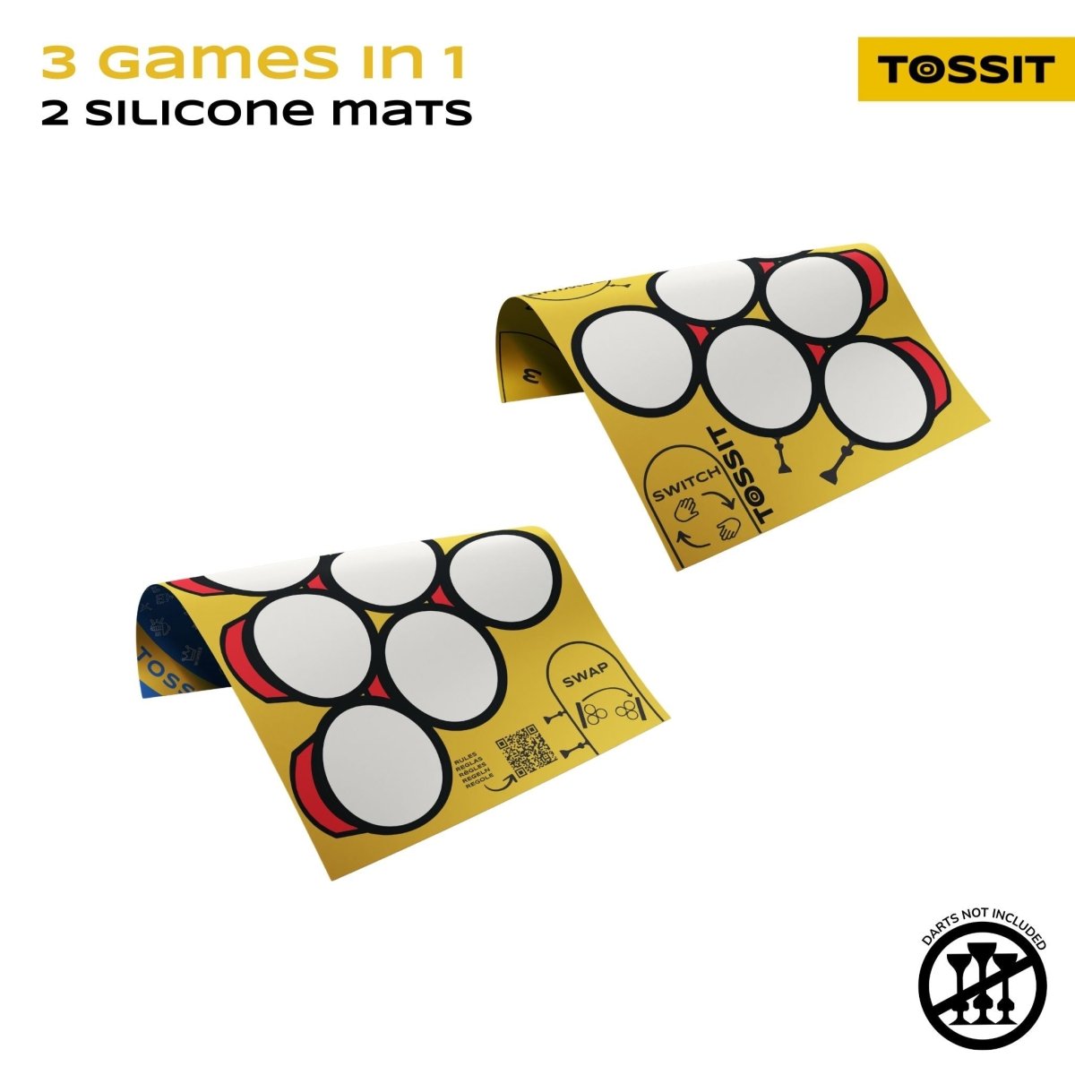 TOSSIT Party Board (3 Games in 1) - Tossit USA