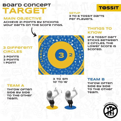 TOSSIT Party Board (3 Games in 1) - Tossit USA