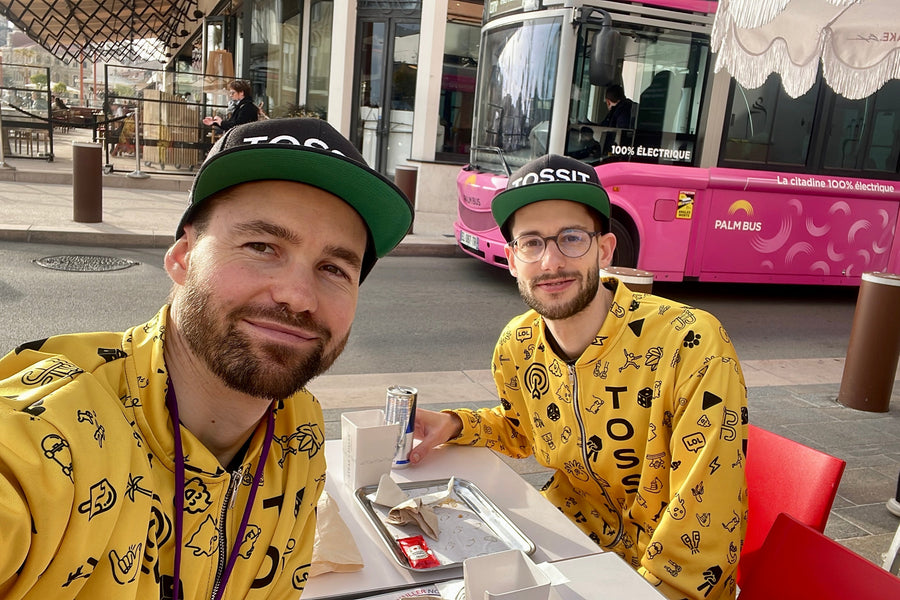 Gaetan and Nicolas at their first trade show in Cannes, France